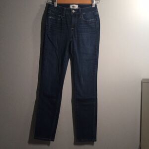 Paige Kylie jeans women's size 0 size 25 blue demin crop cropped distressed